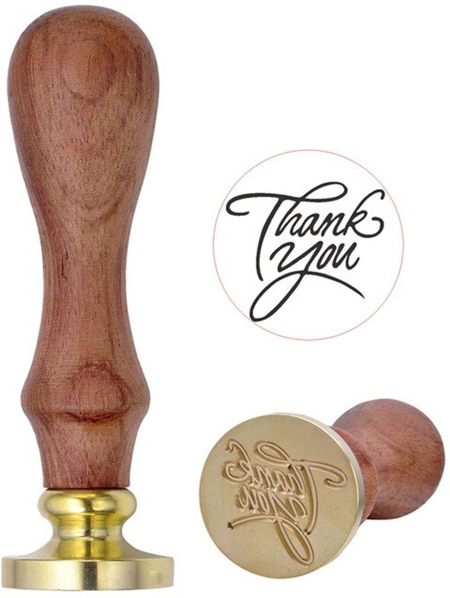 Houten Stempel met Thank You | Wax Seal | Stempelen